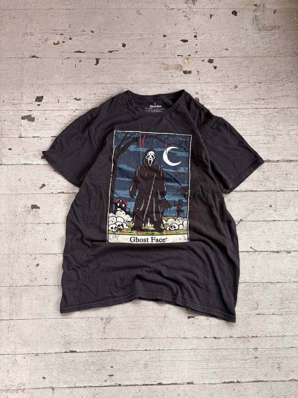 Ghost Face The Icon of Halloween Tarot Card Graphic T-Shirt